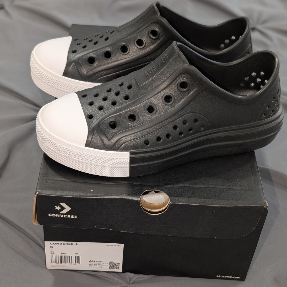 Converse Black Slip-On Sneakers Water Shoes Summer